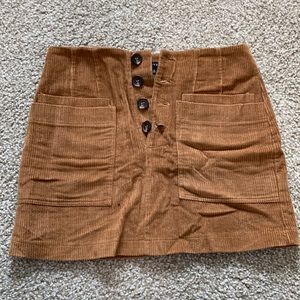 Brown corduroy skirt